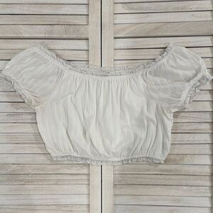 White Off-Shoulder Women's Top